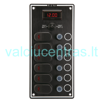 Jungiklių skydelis 241,5 x 114,5mm su voltmetru